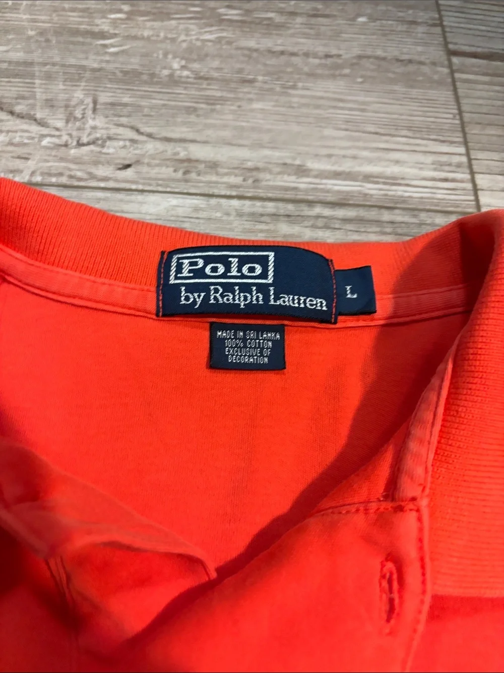 Polo by Ralph Lauren Men’s Orange Short-Sleeve Polo with Green Logo